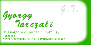 gyorgy tarczali business card